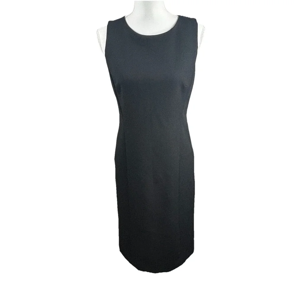 J Crew Professional Black Career Dress Sheath‎ Sleeveless Size 4  $148